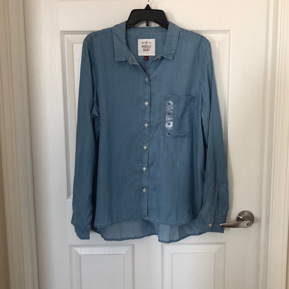 “Denim” button up